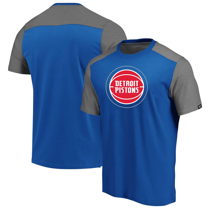 Detroit Pistons Fanatics Branded Iconic Blocked T-Shirt Gray,We sell and wholesale Detroit Pistons Fanatics Branded Iconic Blocked T-Shirt Gray on line form chian!